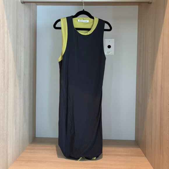 Alexander Wang Charcoal and Green Mini Dress - Picture 1 of 5